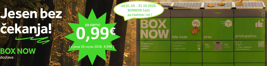 BOX NOW dostava - Jesen bez čekanja, za samo 0,99 € od 01.10. do 31.10.2026.